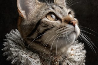 pet portrait renaissance royal pet dog portrait cat portrait