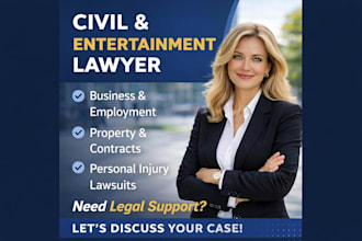 be a civil entertainment lawyer for property, business and employment
