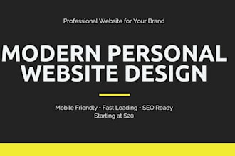 design a modern personal website or portfolio website