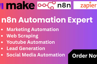 build n8n automations, ai agents, youtube automation and social media automation