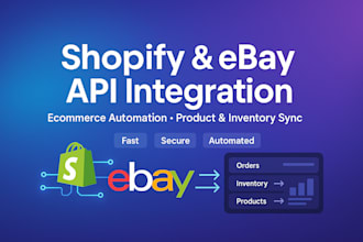 build ebay api shopify api integration,  automate ecommerce store, product sync