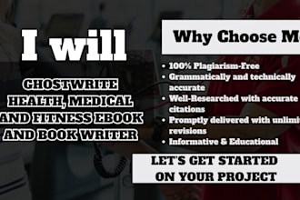 ghostwrite health, medical and fitness ebook and book writer