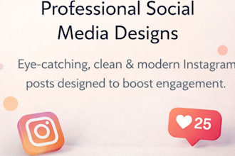 design professional instagram posts and social media graphics