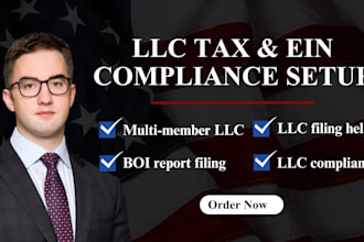 handle non resident US llc tax setup ein boi report and annual compliance filing