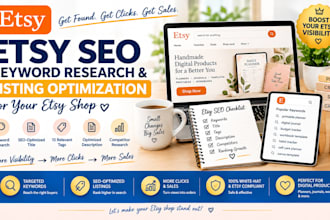 do etsy seo, keyword research and listing optimization for etsy shop