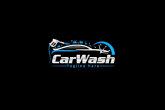 design car wash automotive auto detailing auto repair logo