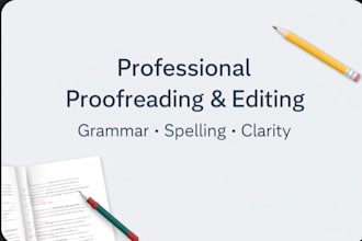 proofread and edit english documents for grammar and clarity