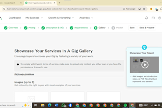food website for your  church