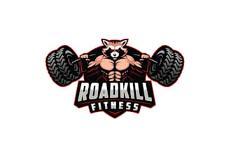 design a powerful physical fitness and gym logo