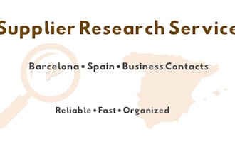 find suppliers in barcelona and spain