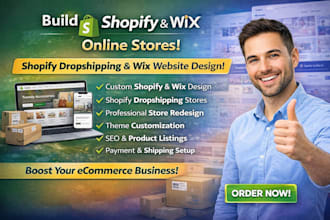 build wix shopify online store shopify dropshipping wix website design redesign