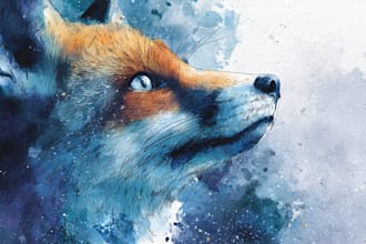 create watercolor and digital illustrations