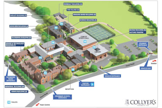 render a map illustration site plan office ,collage,school