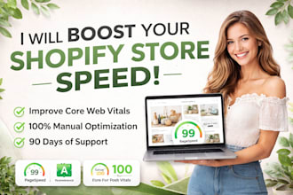 boost shopify website speed and google pagespeed score to 90 plus