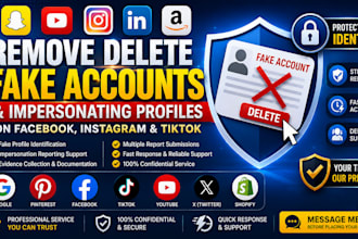 remove delete fake accounts impersonating profiles on facebook instagram tiktok