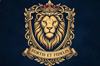 create elegant and regal logo with royal style for your brand
