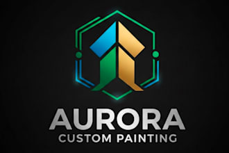 make an modern custom painting logo