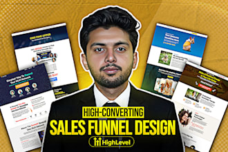 be gohighlevel expert, setup highlevel sales funnels and email SMS automation