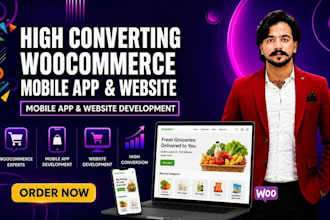 design flutter woocommerce, grocery, food delivery or ordering app