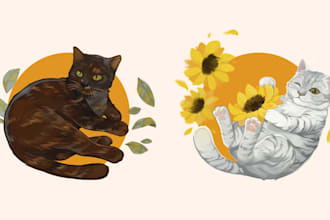 illustrate a detailed pet or animal illustration