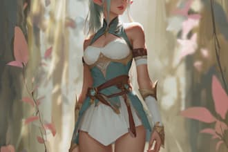 draw a character illustration in a fantasy world