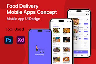 modern food app UI and UI UX design