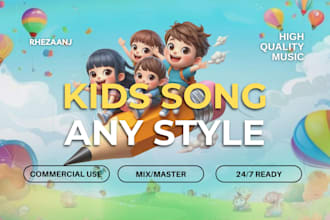 produce original kids music, nursery rhymes, children songs