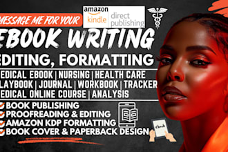 write medical PDF ebook, pharmacy, mental health, nursing playbook, ebook writer
