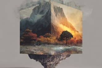 design a illustrated album cover art or music artwork