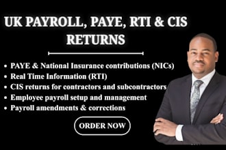 manage UK payroll paye, rti, cis returns for employers and contractors
