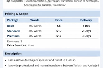 turkish to azerbaijani translation low price