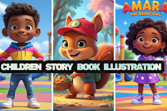 do children story book illustration, children book formatting amazon KDP