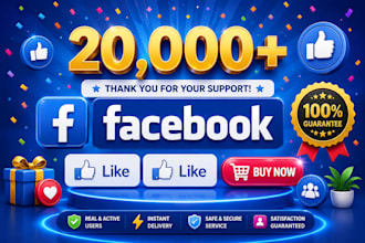 get 20,000 facebook page followers and like