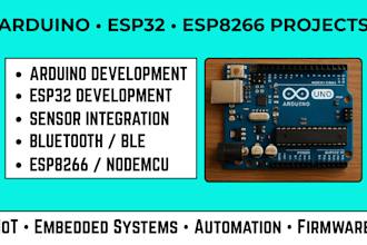 do arduino, esp32 and esp8266 based projects for you