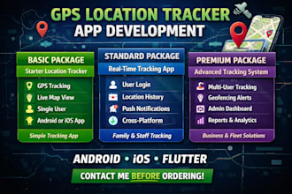 develop gps tracking app, location tracking app,