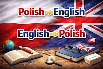 translate english to polish and vice versa