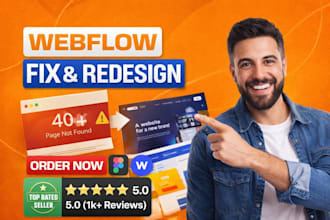 fix webflow bugs, webflow edit and redesign, webflow expert, webflow website