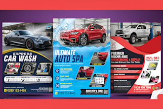 design car wash flyer, car detailing, car show, car ads, and promotional flyers