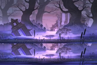 create fantasy magical environment concept art landscape design game environment
