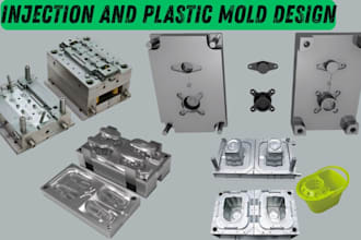 design 3d injection mold plastic 3d cad model sla moldflow analysis solidworks