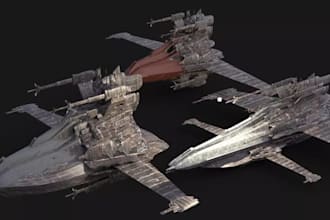 create realistic 3d spaceship models for games, films, and animation