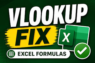 fix vlookup, if, index match and excel formula errors