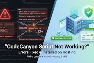 fix codecanyon script installation errors and install it on hosting