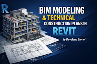 do bim modeling and technical construction plan in revit