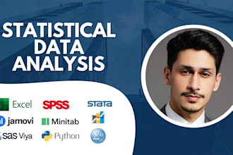 assist in data analysis using excel, spss, jamovi and more