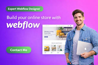 do modern webflow ecommerce website, webflow expert, webflow design