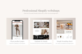 design a conversion focused shopify webshop with clean structure