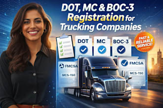 handle dot, mc and boc 3 registration for trucking companies