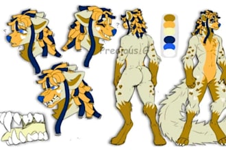 furry ref sheet furry art character design furry fursona character sheet