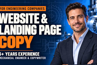 write b2b website and landing page copy for engineering companies